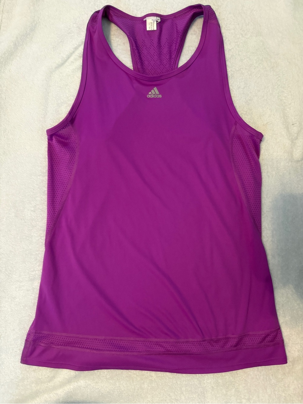 adidas Purple Mesh-Side Racerback Tank